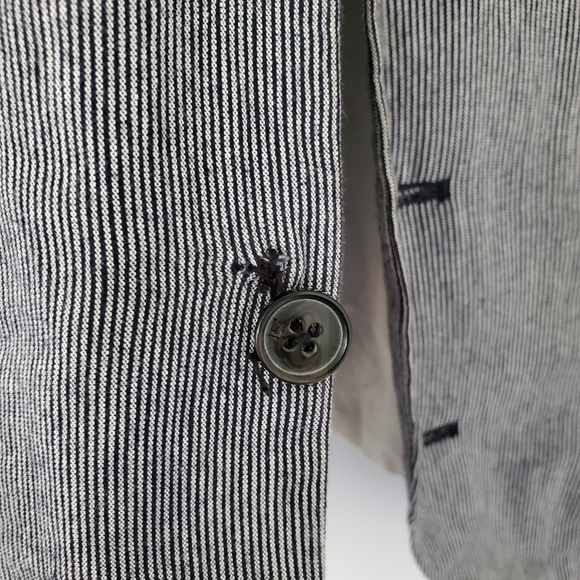 Scotch&Soda Amsterdam Couture Mens Vest Navy Blue and White Pinstripe XXL/54 - Picture 4 of 4